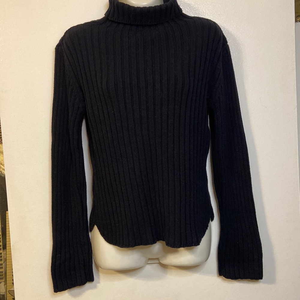 Hillary and Hanson Casual Black Turtleneck Sweater